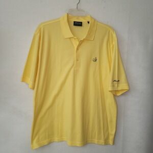 Masters Collection Yellow Golf Polo Shirt Mens XL Short Sleeve Golf Augusta NWOT